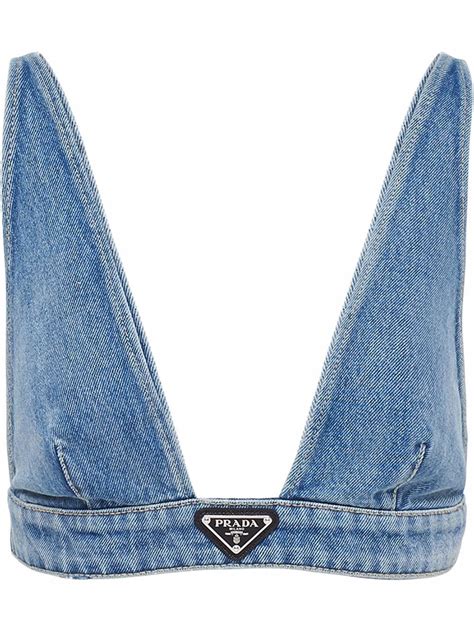 prada jeans bag|prada denim bralette.